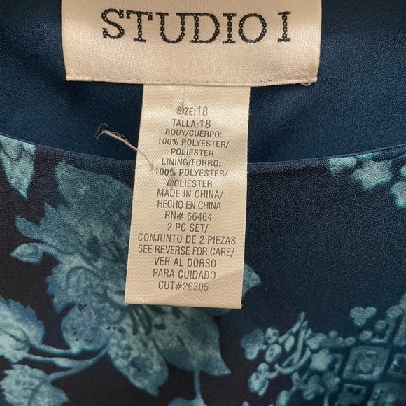 Studio 1 Sz 18 Green and Black Dress. - Picture 2 of 3